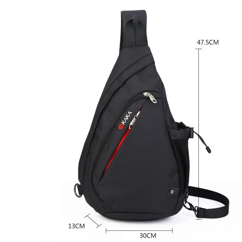 High Quality Men's Chest Bag Cotton And Linen Texture Messenger Triangle Bag Water Drop Bag Bicycle Chest Bag - Bild 4