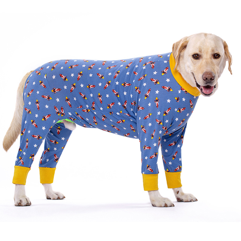 Medium and large dog pet clothing thin design belly protection weaning and sterilization suit - Bild 25