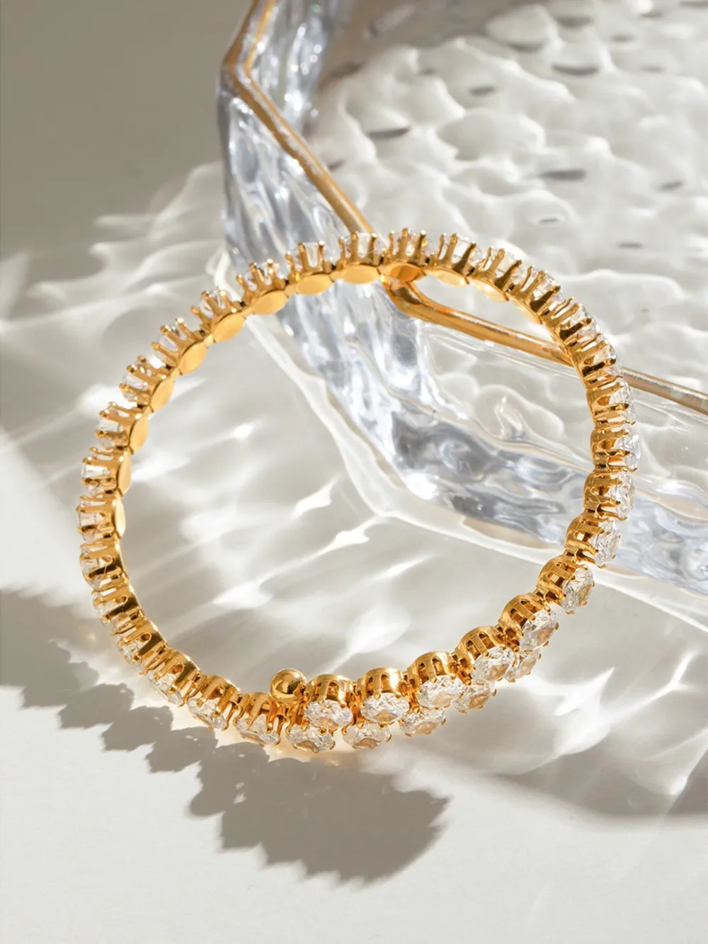 Stainless Steel Inlaid Zircon Bracelet - Bild 2