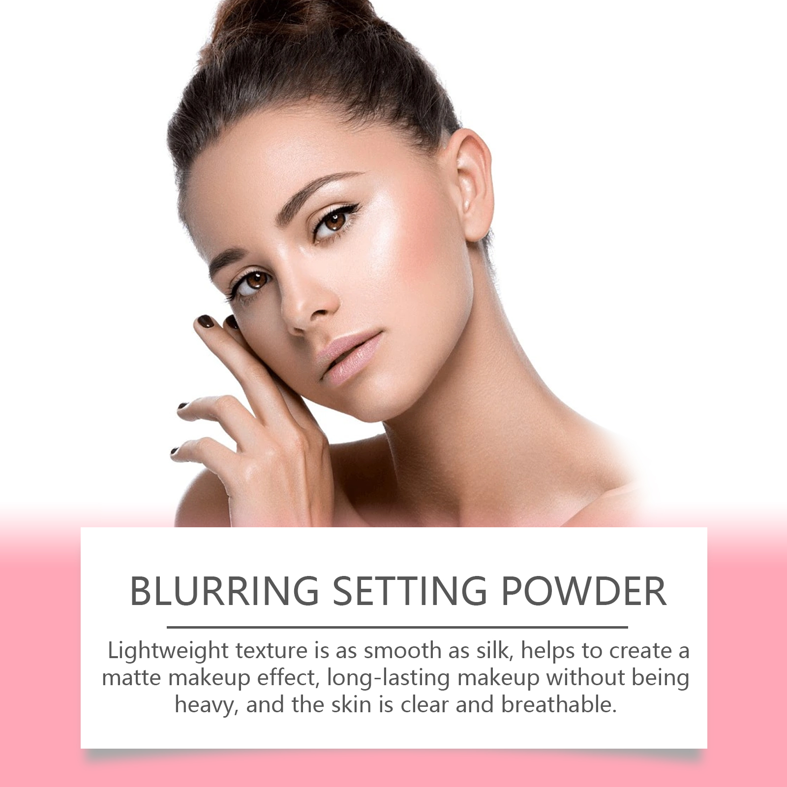 Eelhope Setting Powder With Brush (Orange) Has A Natural, Light, Fine, Breathable And Snagging Effect. It Is Suitable For Both Dry And Wet Use And Can Last For A Long Time Without Fading - Bild 4