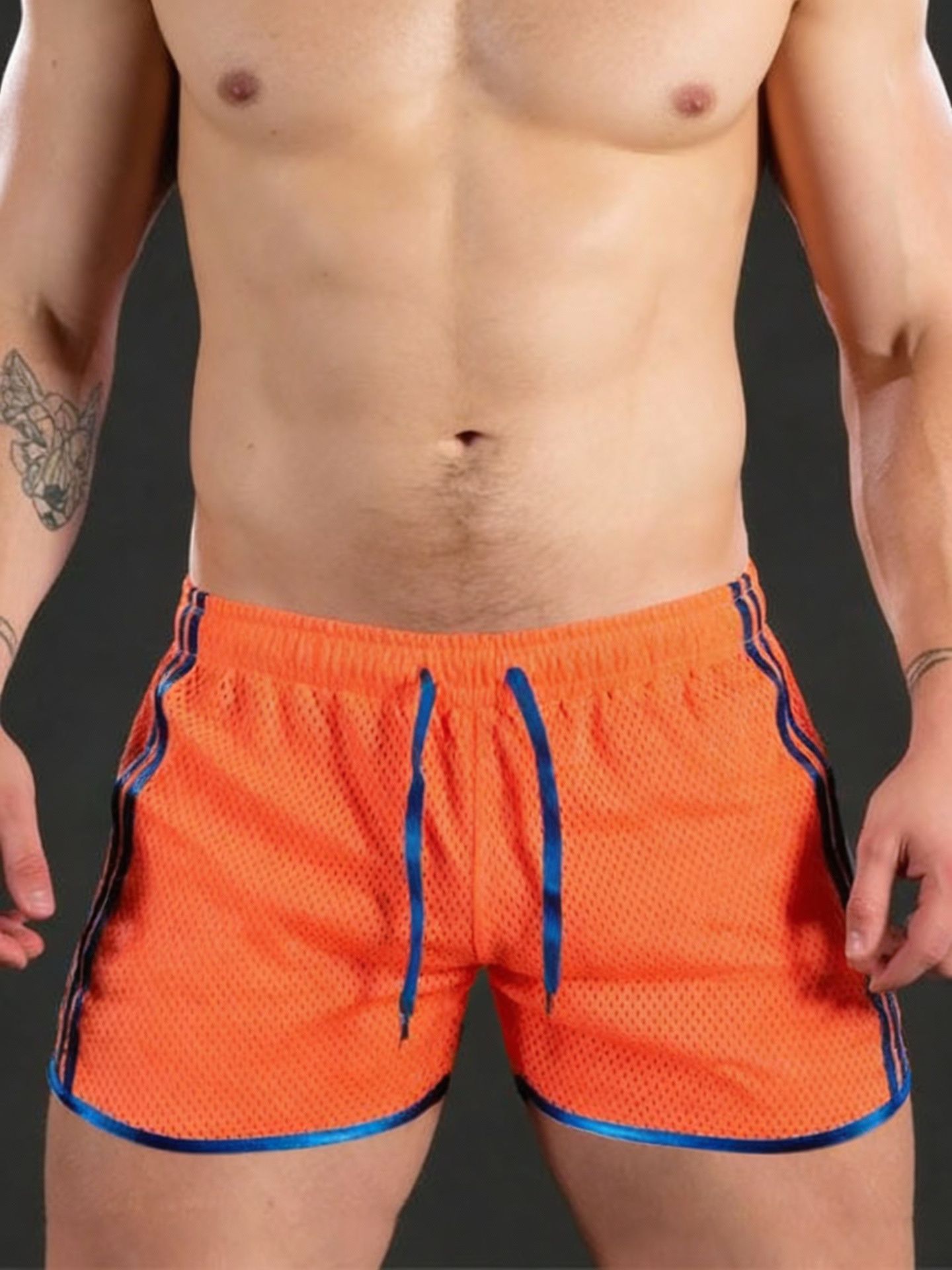 Fitness Fashion Mesh Muscle Training Shorts Men Quick-Dry Breathable Lightweight 3/4 Pants Beach Summer Style - Bild 10