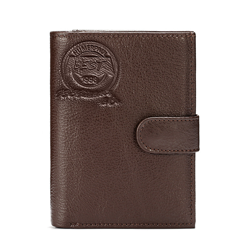 Genuine Leather Men's Wallet First Layer Leather Business Casual Wallet Large Capacity Multifunctional Passport Book - Bild 6