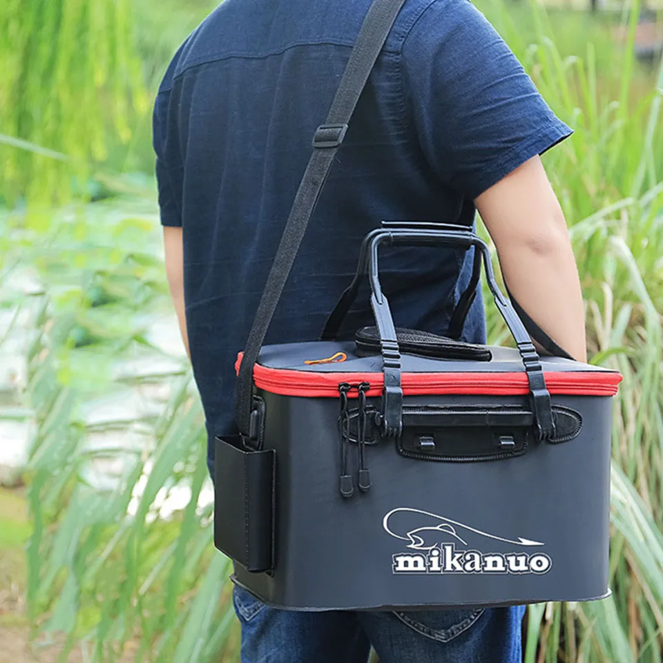 Portable EVA Fishing Bag Collapsible Fishing Bucket Live Fish Box Camping Water Container Pan Basin Tackle Storage Bag - Bild 5