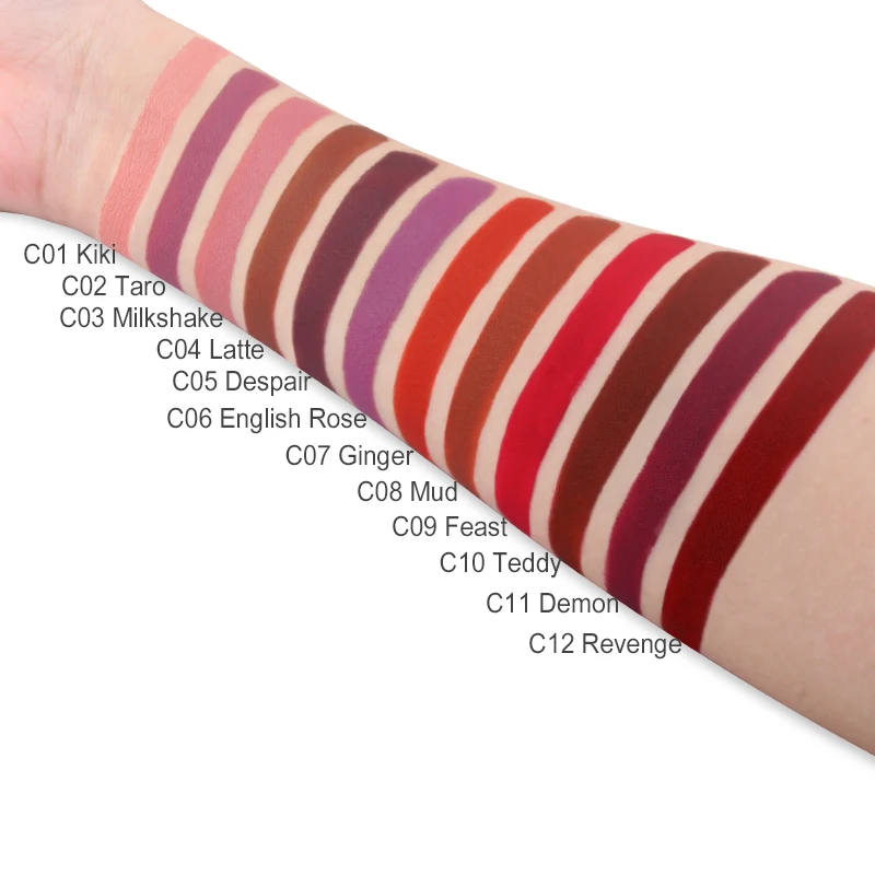 IMAGIC Waterproof Lip Gloss Matte Liquid Lipstick Matte Lipstick Lipkit Cosmetics Makeup Nude 12color - Bild 3