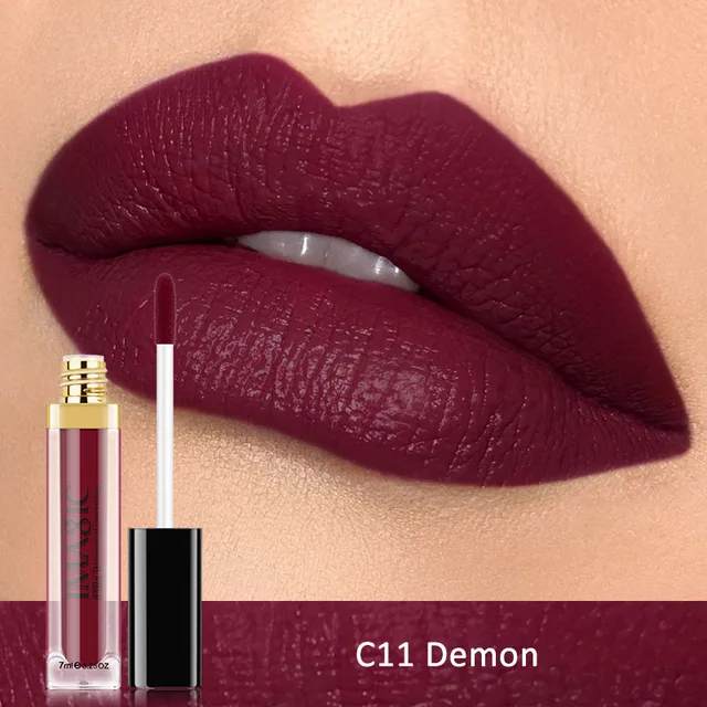 IMAGIC Waterproof Lip Gloss Matte Liquid Lipstick Matte Lipstick Lipkit Cosmetics Makeup Nude 12color - Bild 14