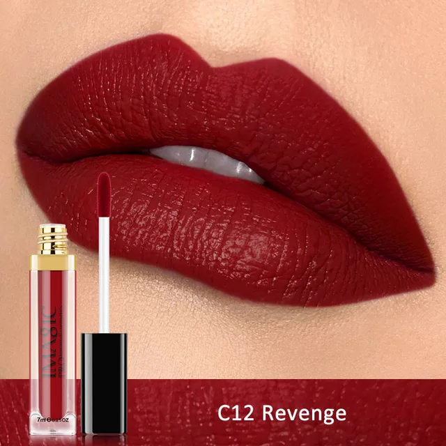 IMAGIC Waterproof Lip Gloss Matte Liquid Lipstick Matte Lipstick Lipkit Cosmetics Makeup Nude 12color - Bild 15