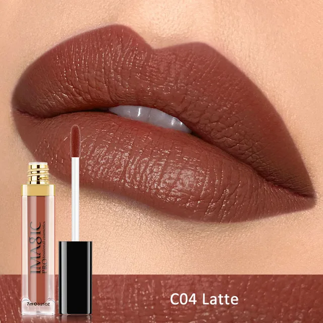 IMAGIC Waterproof Lip Gloss Matte Liquid Lipstick Matte Lipstick Lipkit Cosmetics Makeup Nude 12color - Bild 7