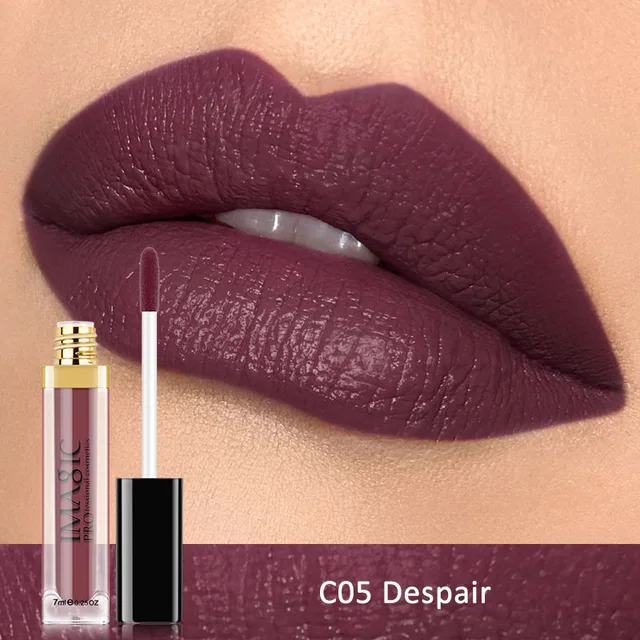 IMAGIC Waterproof Lip Gloss Matte Liquid Lipstick Matte Lipstick Lipkit Cosmetics Makeup Nude 12color - Bild 8