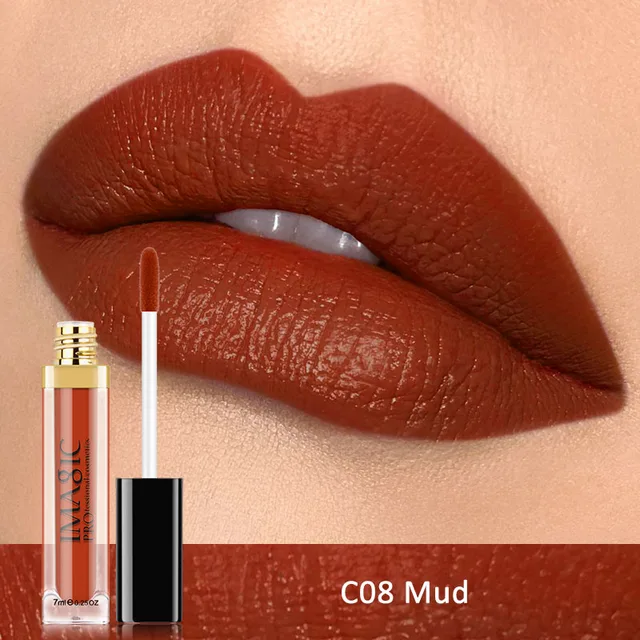 IMAGIC Waterproof Lip Gloss Matte Liquid Lipstick Matte Lipstick Lipkit Cosmetics Makeup Nude 12color - Bild 11