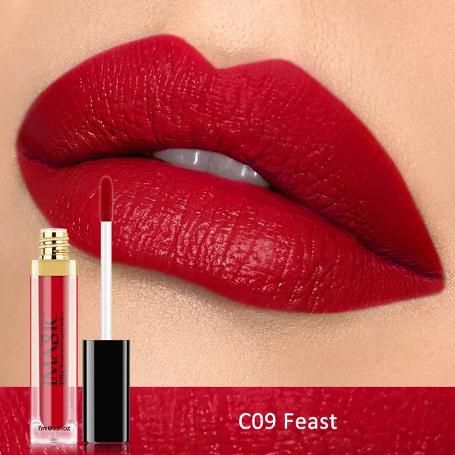 IMAGIC Waterproof Lip Gloss Matte Liquid Lipstick Matte Lipstick Lipkit Cosmetics Makeup Nude 12color - Bild 12