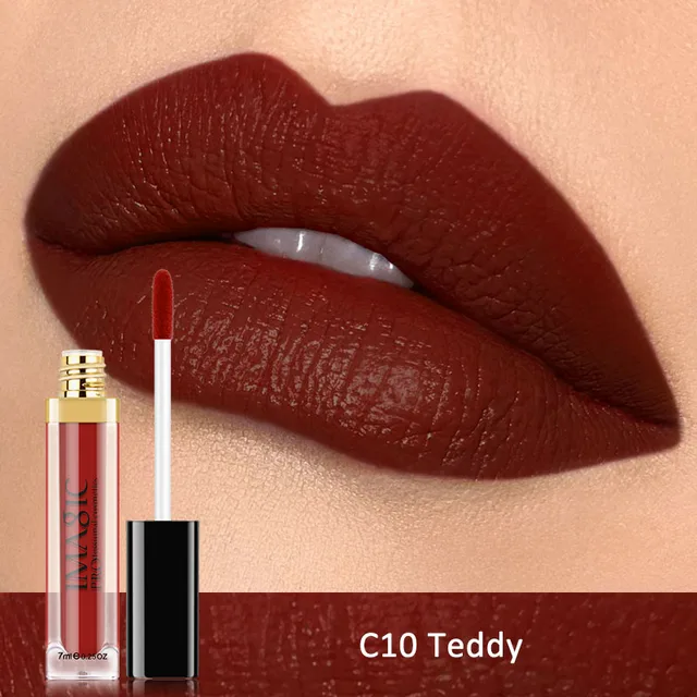 IMAGIC Waterproof Lip Gloss Matte Liquid Lipstick Matte Lipstick Lipkit Cosmetics Makeup Nude 12color - Bild 13