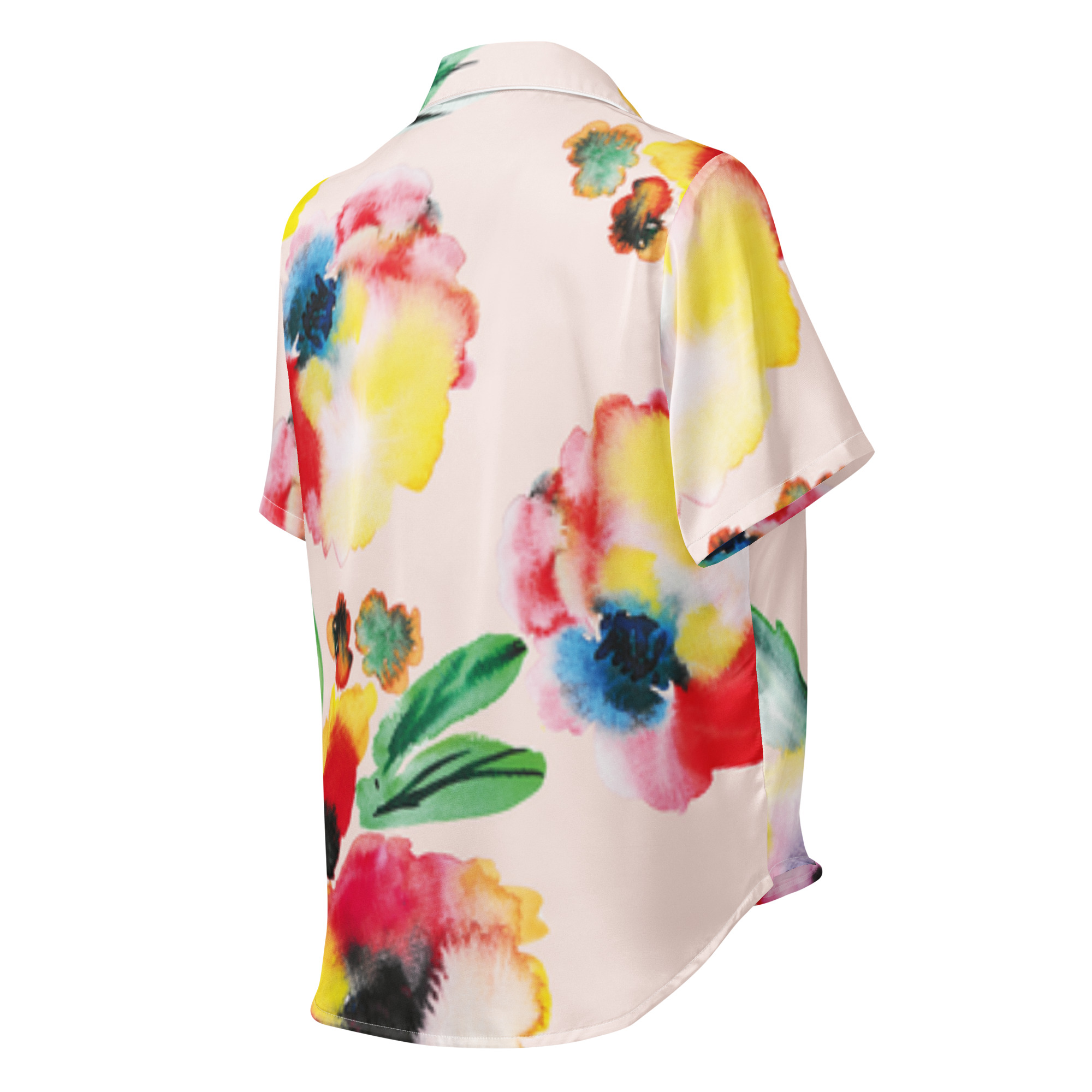 All-over print women’s short sleeve pajama top - Bild 4